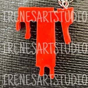 HORROR LETTER T KEYCHAIN
